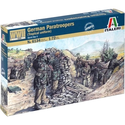ITALERI Model Kit figurky 6134 WWII German paratroopers tropical uniform 1:72