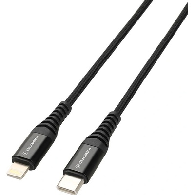 GND USBC8P100MM01 USB-C / Lightning, MFI, opletený, 1m, černý