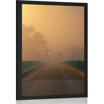 Plakát přelet ptactva nad mostem - 40x60 no frame