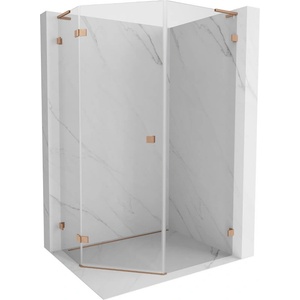 Mexen Lunar L петоъгълна душ кабина с отваряща се лява врата 90 x 100 см, (831L-090L-100P-65-00-L)