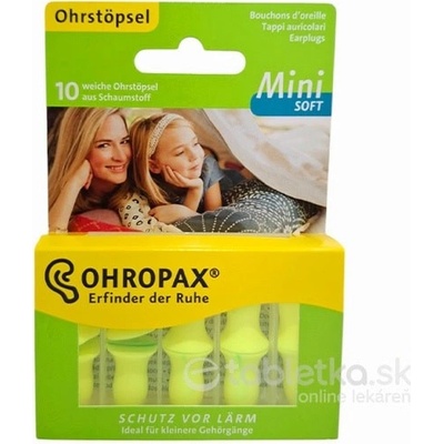 OHROPAX Mini SOFT Ušné vložky v plastovej krabičke 10 ks