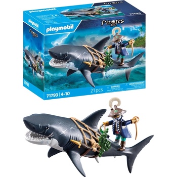 Playmobil 71793 playmobil - Гигантска акула и пират
