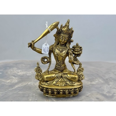 Mosazná soška bohyně Tara 14 cm meč