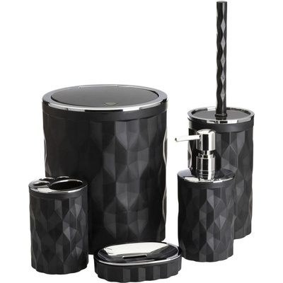 HowHomely Reina 5 ks čierna s chrómovou povrchovou úpravou