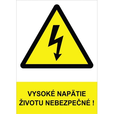 Traiva Tabuľka Vysoké napätie, životu nebezpečné
