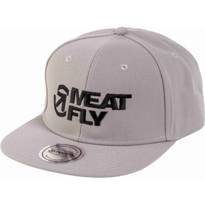 Meatfly Ness Snapback Grey Black Revital Černá
