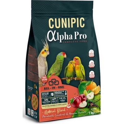 Cunipic Alpha Pro Natural Blend střední papoušek 1 kg