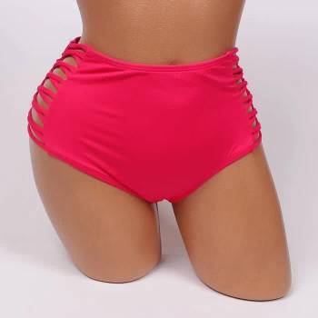 Image 1 of Дамска монокина в розово-коралов цвят с висока талия