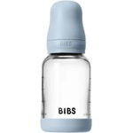 BIBS Стъклена бебешка бутилка Bibs - С каучуков биберон, 120 ml, Baby Blue (5019231) - baby
