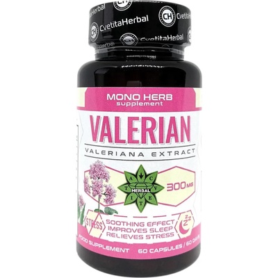 Cvetita Herbal Valerian, 300 mg, 60 капсули, Cvetita Herbal