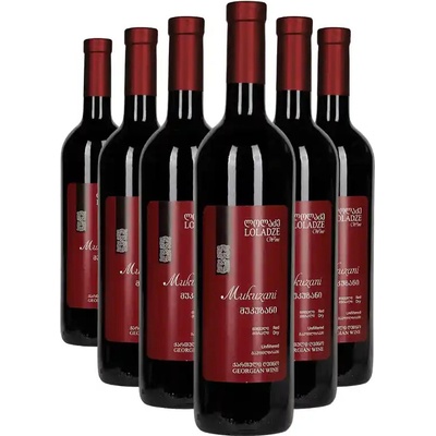 Loladze Wine Loladze MUKUZANI červené suché víno 14.5% 6 x 0,75 l (holá lahev)