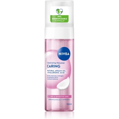 Nivea Caring почистваща пяна за лице за суха до чувствителна кожа 150ml