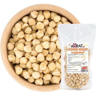 eBrat.sk blanšírované lieskové orechy 500 g