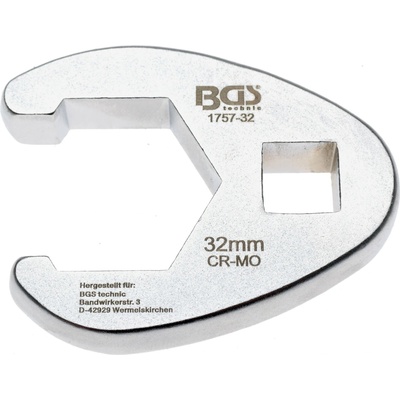 BGS Technic Plochý otvorený kľúč 12,5 mm 1/2" 32 mm BGS 1757-32