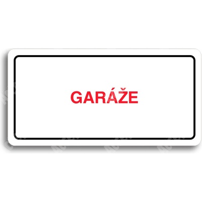ACCEPT Piktogram GARÁŽE - bílá tabulka - barevný tisk