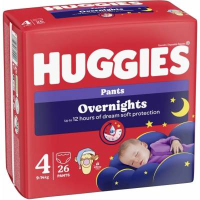 Huggies Overnights Pants 4 9-14 kg 26 ks