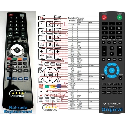 GENERAL FERGUSON RCU-150 - съвместимо дистанционно управление на марката General (RCU-150)
