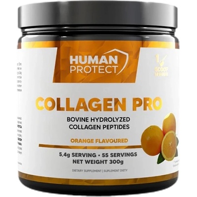 Human Protect Collagen Pro | Collagen Peptides [300 грама] Портокал