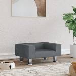 vidaXL Кучешко легло тъмносиво 50x40x26, 5 см кадифе (171927)
