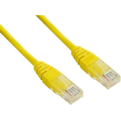 PremiumCord sputp005Y patch UTP, RJ45-RJ45, level 5e, 0,5m, žlutý