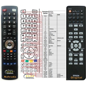 General EPSON EH-DM2, EMP-TWD10, EMP-W5D, EMP-DM1, EH-DM3 - съвместимо дистанционно управление на марката General (EH-DM2, EMP-TWD10, EMP-W5D, EMP-DM1, EH-DM3)