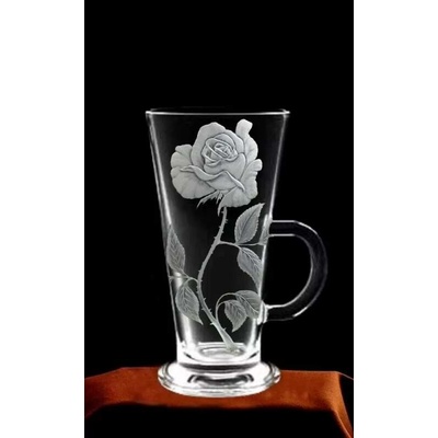 Rytiskla cz Růže stonek01 varná latte sklenice 260 ml