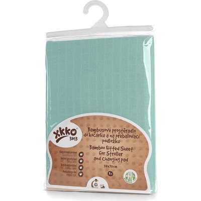 XKKO Bambusové prostěradlo s gumou Mint 50x70