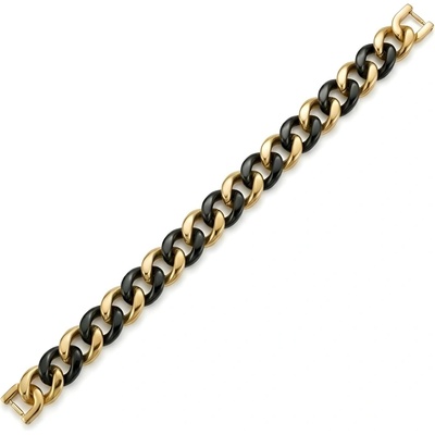 HARAHU Pánsky Náramok MB-40743 Zlatá čierna 21,5cm