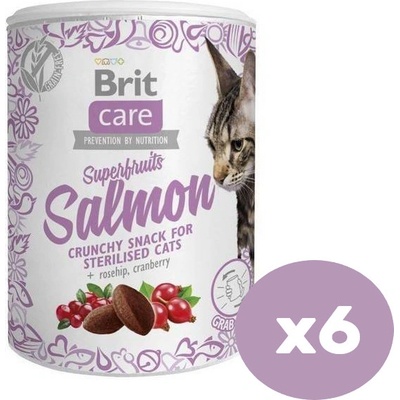 Brit Care Cat Snack Superfruits Salmon 6 x 100 g