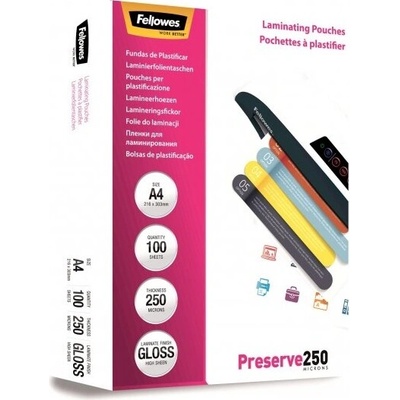 Laminovací fólie Fellowes A4 250 mic lesklé LAMPOFELA4250