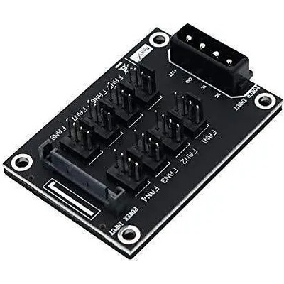 Сплитер за 8 вентилатора 4Pin с Molex и SATA интерфейс (8P-FAN-HUB-4P)