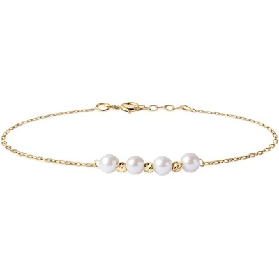 Savicki náramek žluté zlato perly B-B-B0274-00135-585-Z
