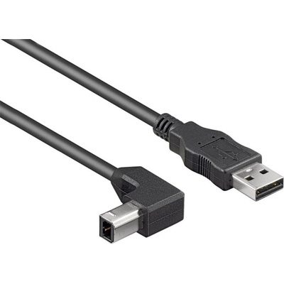 Premiumcord ku2ab05-90 USB 2.0 A-B propojovací - zahnutý B konektor 90°, 0,5M