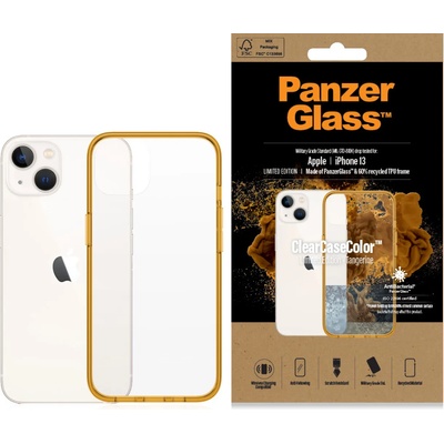 Panzer Гръб PanzerGlass за IPhone 13 , ClearCase - Оранжева рамка