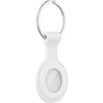  Силиконов ключодържател за Apple AirTag - ComT Icon Keyring (бял)