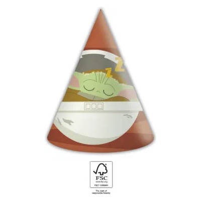 Procos Шапки за парти - Star Wars The Mandalorian 6 бр