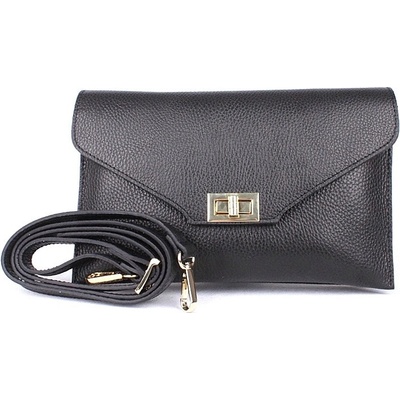 Kožené tříoddílové psaníčko či crossbody kabelka 3111 černé