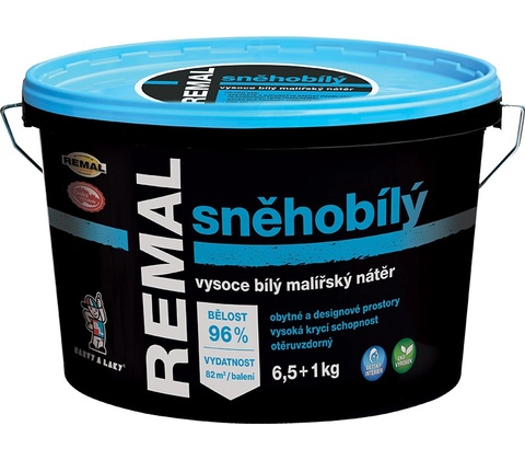 Barvy a laky Hostivař REMAL Sněhobílý 4kg
