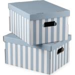 Compactor Картонени кутии за съхранение с капак в комплект от 2 броя Stripes - Compactor (RAN11111)