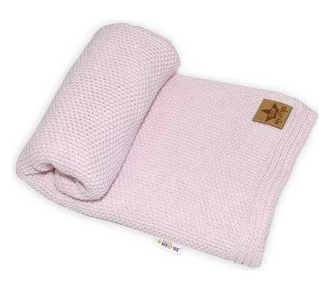Baby Nellys deka dečka BASIC sv. růžová