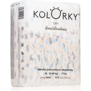 Kolorky Day Rain&Rainbow еднократни ЕКО пелени размер XL 12-16 Kg 17 бр