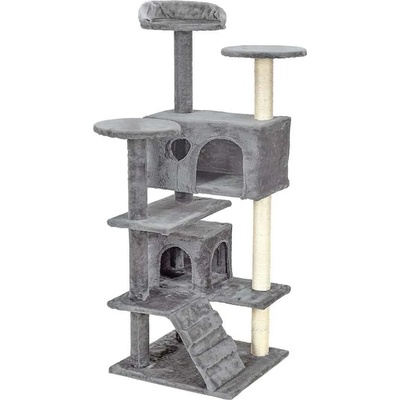 Funfit Център за забавление на котки и драскалка на 7 нива - сив (1608)