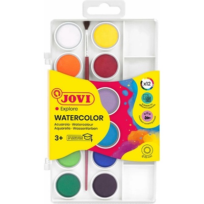 Jovi vodové farby 12 ks 22 mm