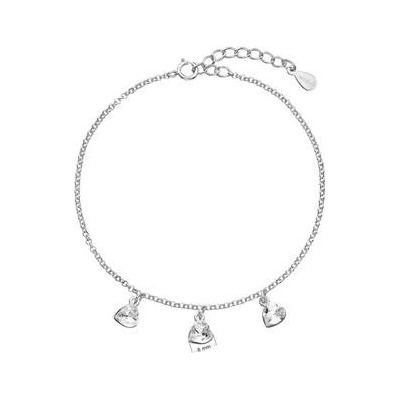 Evolution Group CZ stříbrný se srdíčky Crystals from Swarovski 33108.1