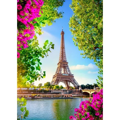 Bluebird Puzzle - Puzzle Eiffel Tower in Spring - 500 piese
