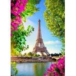 Bluebird Puzzle - Puzzle Eiffel Tower in Spring - 500 piese