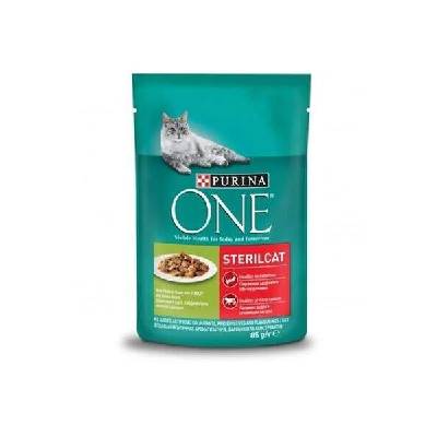 Nestle PURINA ONE cat Sterilcat mini filetky s morkou a zelenými fazuľkami v šťave 85g (Nestle PURINA ONE cat Sterilcat mini filetky s morkou a zelenými fazuľkami v šťave 26x85g)