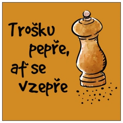 Plakát čtverec Ikea kompatibilní Trošku pepře, ať se vzepře
