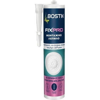 Bostik ЛЕПИЛО МОНТАЖНО bostik fixpro ЗА eps, xps, pur 300мл (4860103)