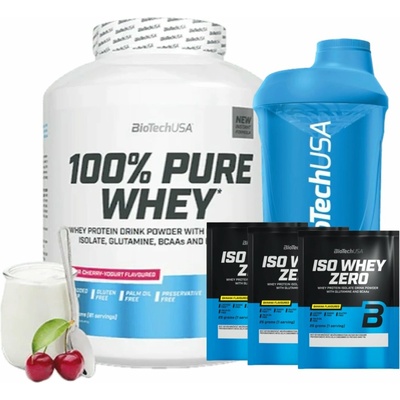 AKCE BioTech 100% Pure Whey 2270 g + ZDARMA Šejkr 600 ml + 3x vzorek